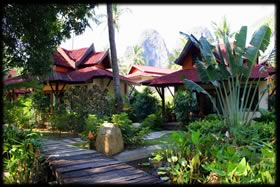 The Villas are set in tropical gardens