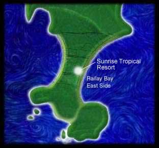 Map the location of Sunrise Tropical Resort on Railay