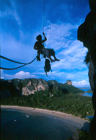 railay beach climbing