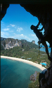 Climbing railay beach