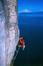 Climbing railay beach