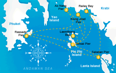 Ferry routes Railay