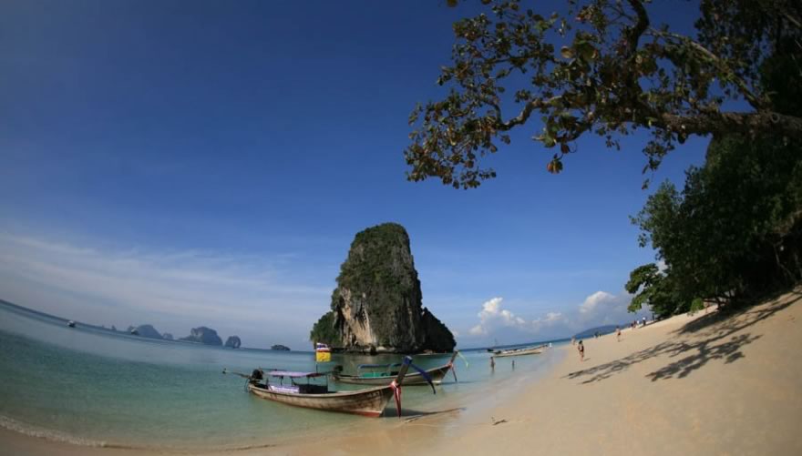 Arriving at Railay beach